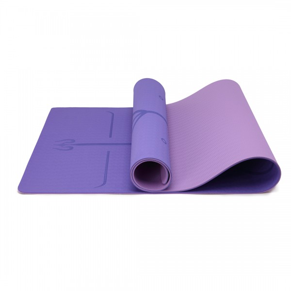 Kono TPE Non-slip Classic Yoga Mat - Violet And Lilac